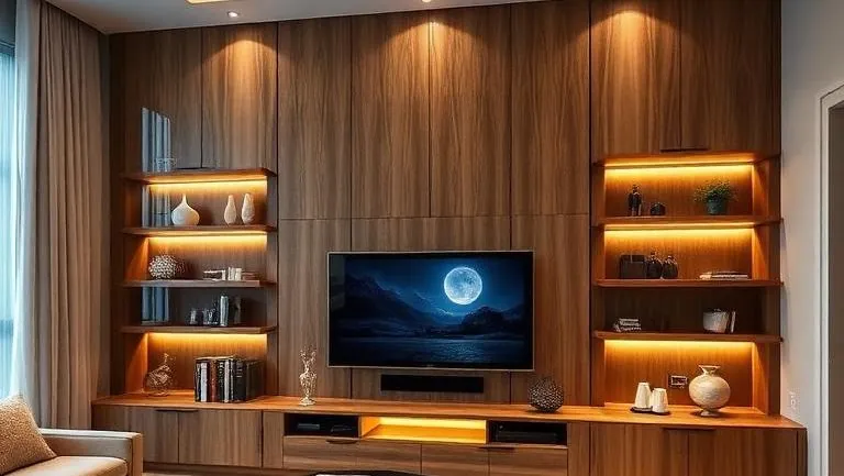 Sala com móveis sob medida